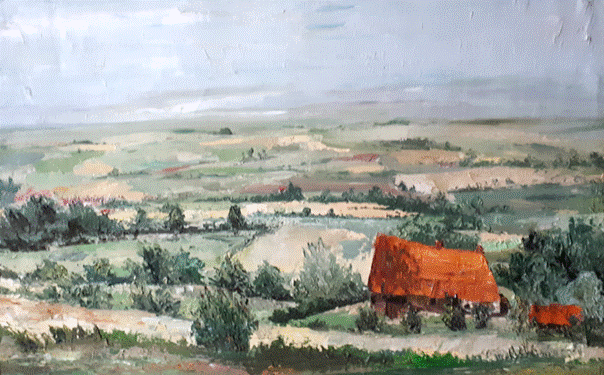 Afbeelding met landschap, tekening, verf, Schilderverf
Automatisch gegenereerde beschrijving