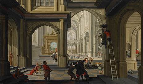 Bestand:Dirck van Delen - Beeldenstorm in een kerk.jpg